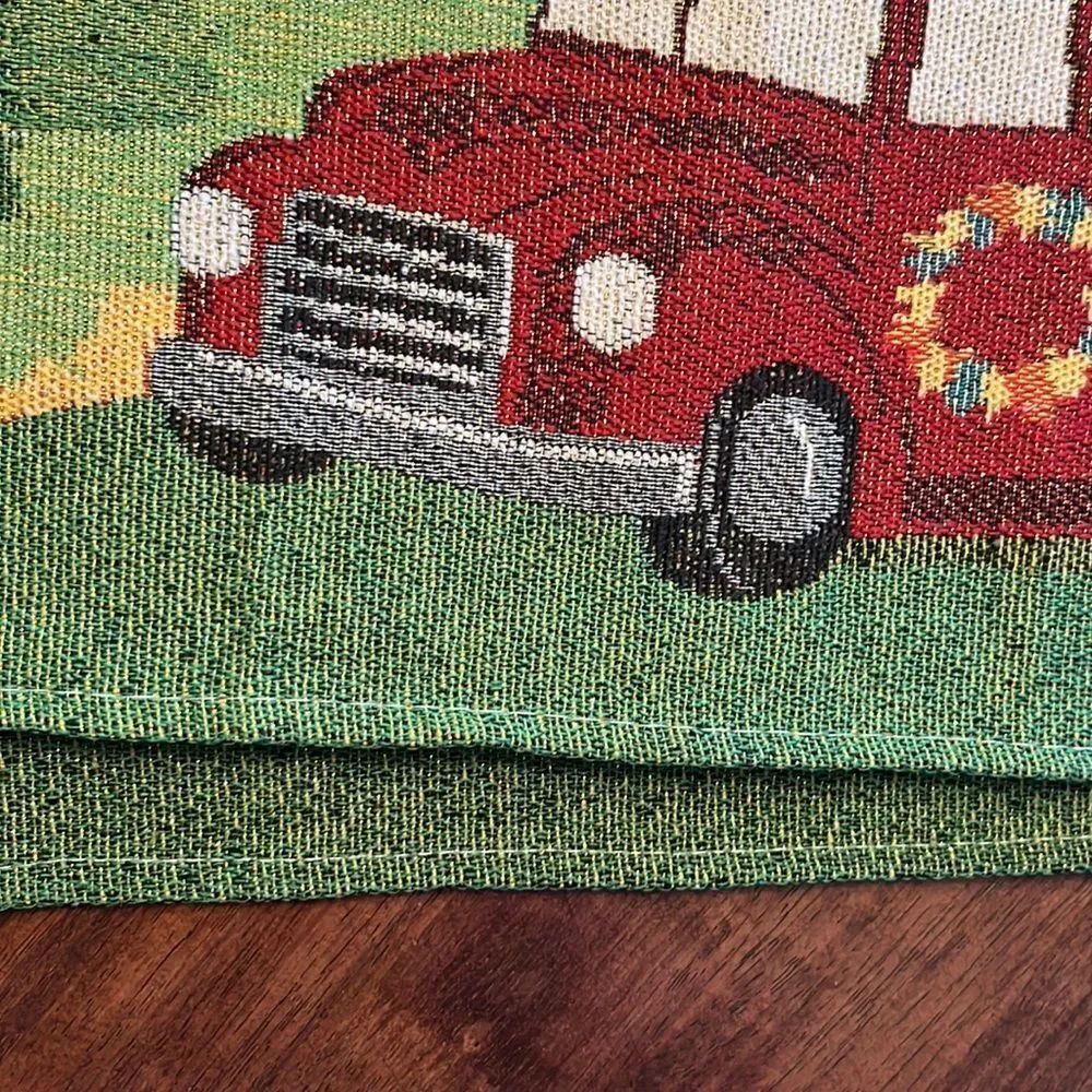 Home Collection Set of 4 Tapestry Cotton Blend Placemats “Harvest Blessings”